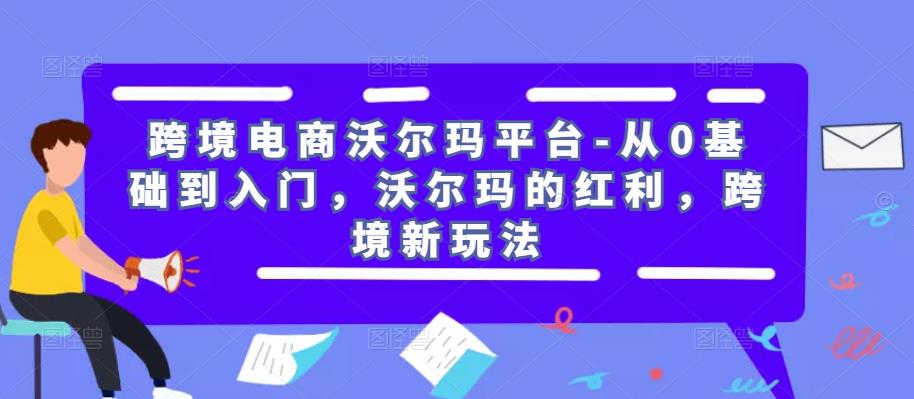 跨境电商沃尔玛平台——从0基础到入门，沃尔玛的红利，跨境新玩法