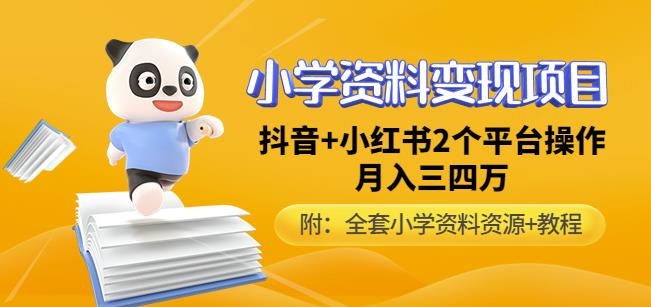 唐先生的小学数据变现项目，运营抖音和小红书2个平台，月入数万元（全套资料和教程）