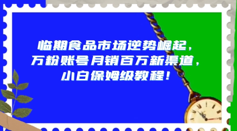 临期食品市场逆势崛起，万粉账号月销百万新渠道，小白保姆级教程【揭秘】